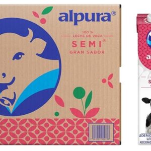 LECHE SEMIDESCREMADA, CAJA 12 PIEZAS TETRAPACK 1 LITRO